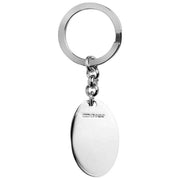 Orton West Sterling Silver Oval Shaped Key Ring - Silver