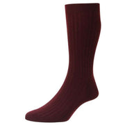 Pantherella Rutherford Merino Royale Wool Socks - Bordeaux Burgundy