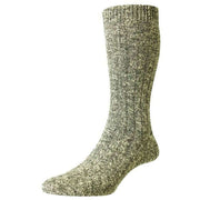 Pantherella Rye Rib Recycled Cotton Socks - Larva Mix/Green