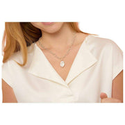 Pearls of the Orient Keishi Pearl Pendant Chunky Chain Necklace - Silver/White