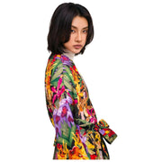 Powder Botanical Kaleidoscope Long Kimono Gown - Multi-Colour