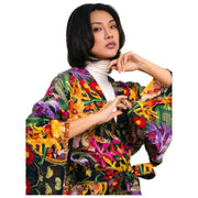 Powder Botanical Kaleidoscope Long Kimono Gown - Multi-Colour