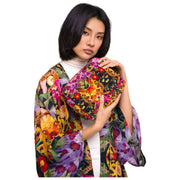 Powder Botanical Kaleidoscope Quilted Velvet Wash Bag - Multi-colour