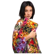 Powder Botanical Kaleidoscope Quilted Velvet Wash Bag - Multi-colour