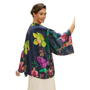 Powder Exotic Evening Kimono Jacket - Ink Navy