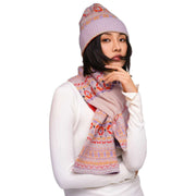 Powder Fair Isle Cosy Scarf - Cream Mix