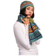 Powder Fair Isle Headband  - Teal Mix