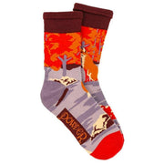 Powder Fox Scene Socks - Purple