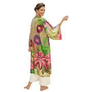 Powder Oversized Botanicals Kimono Gown - Slate Green