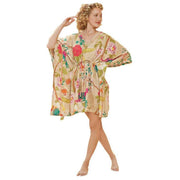 Powder Tropical Flora and Fauna Beach Cover Up - Coconut Cream