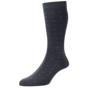 Pantherella Lewisham Neat Motif Merino Royale Socks - Teal
