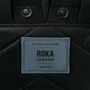 Roka Bantry B Small All Black Recycled Nylon Backpack - Black/Airforce Grey