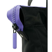 Roka Bantry B Small All Black Recycled Nylon Backpack - Black/Simple Purple