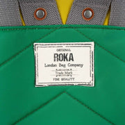 Roka Bantry B Small Creative Waste Colour Block Recycled Nylon Backpack - Green/Yellow/Orange