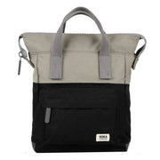 Roka Bantry B Small Creative Waste Two Tone Recycled Canvas Backpack - Ash Black/Coriander Grey