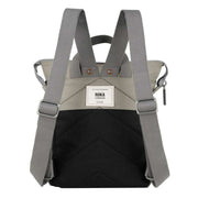 Roka Bantry B Small Creative Waste Two Tone Recycled Canvas Backpack - Ash Black/Coriander Grey