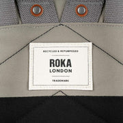 Roka Bantry B Small Creative Waste Two Tone Recycled Canvas Backpack - Ash Black/Coriander Grey