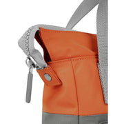 Roka Bantry B Small Creative Waste Two Tone Recycled Nylon Backpack - Graphite Grey/Burnt Orange