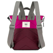 Roka Bantry B Small Creative Waste Two Tone Recycled Nylon Backpack - Plum Purple/Candy Pink