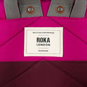 Roka Bantry B Small Creative Waste Two Tone Recycled Nylon Backpack - Plum Purple/Candy Pink