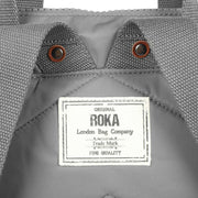 Roka Bantry B Small Sustainable Nylon Backpack - Stormy Grey