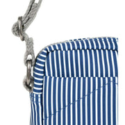 Roka Bond Hickory Stripe Recycled Canvas Crossbody Bag - Blue/White
