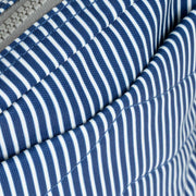 Roka Bond Hickory Stripe Recycled Canvas Crossbody Bag - Blue/White