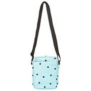 Roka Bond Recycled Canvas Crossbody Bag - Blue/Blue Hearts