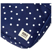 Roka Bond Recycled Canvas Crossbody Bag - Navy Polka Dot