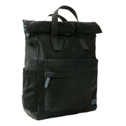 Roka Canfield B Medium All Black Recycled Nylon Backpack - Black/Airforce Grey