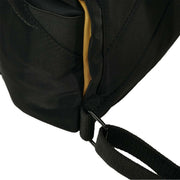 Roka Canfield B Medium All Black Recycled Nylon Backpack - Black/Corn Yellow