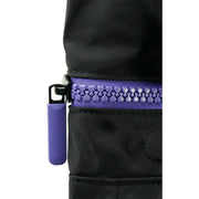 Roka Canfield B Medium All Black Recycled Nylon Backpack - Black/Simple Purple