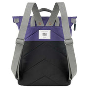 Roka Canfield B Medium Creative Waste Two Tone Recycled Nylon Backpack - Black/Mulberry Purple