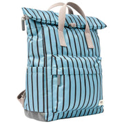 Roka Canfield B Medium Recycled Canvas Backpack - Blue Stripe