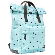 Roka Canfield B Medium Recycled Canvas Backpack - Blue/Blue Hearts
