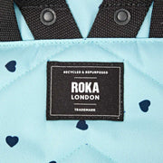 Roka Canfield B Medium Recycled Canvas Backpack - Blue/Blue Hearts