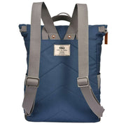 Roka Canfield B Medium Sustainable Canvas Flannel Backpack - Pacific Blue