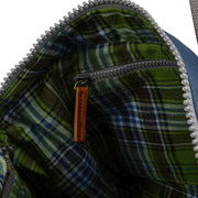 Roka Canfield B Medium Sustainable Canvas Flannel Backpack - Pacific Blue