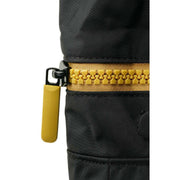 Roka Canfield B Small All Black Recycled Nylon Backpack - Black/Corn Yellow