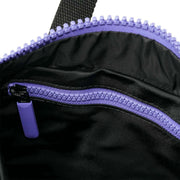 Roka Canfield B Small All Black Recycled Nylon Backpack - Black/Simple Purple