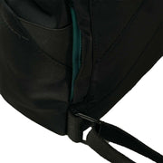 Roka Canfield B Small All Black Recycled Nylon Backpack - Black/Teal