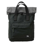 Roka Canfield B Small Creative Waste Two Tone Recycled Nylon Backpack - Black/Graphite Grey