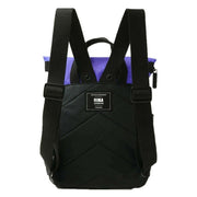 Roka Canfield B Small Creative Waste Two Tone Recycled Nylon Backpack - Black/Simple Purple