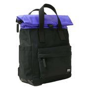 Roka Canfield B Small Creative Waste Two Tone Recycled Nylon Backpack - Black/Simple Purple