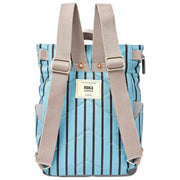 Roka Canfield B Small Recycled Canvas Backpack - Blue Stripe