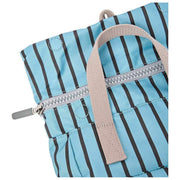 Roka Canfield B Small Recycled Canvas Backpack - Blue Stripe