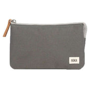 Roka Carnaby Medium Sustainable Canvas Wallet - Carbon Grey