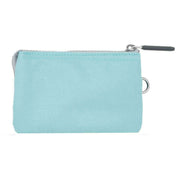 Roka Carnaby Small Black Label Recycled Canvas Wallet - Spearmint Blue