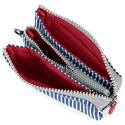 Roka Carnaby Small Hickory with Red Recycled Canvas Wallet - Red/Blue/White
