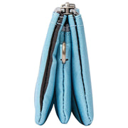 Roka Carnaby Small Recycled Canvas Wallet - Blue Stripe